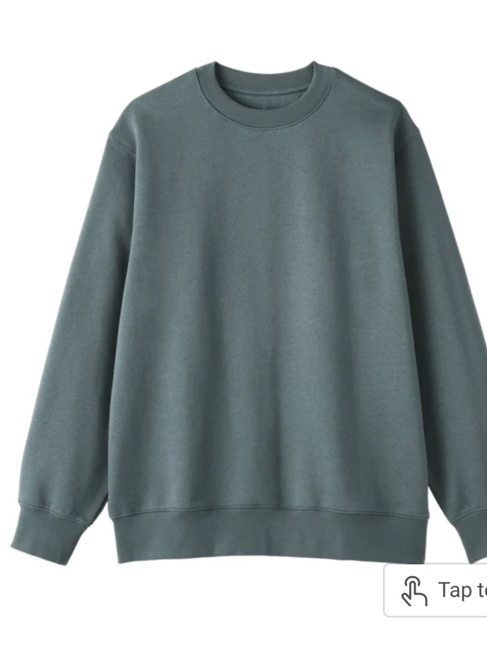 Muji Men's Crewneck Sweatshirt in Smokey Blue